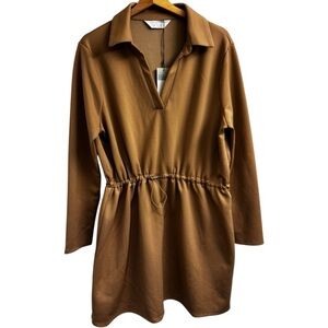 Brown Long Sleeve Dress